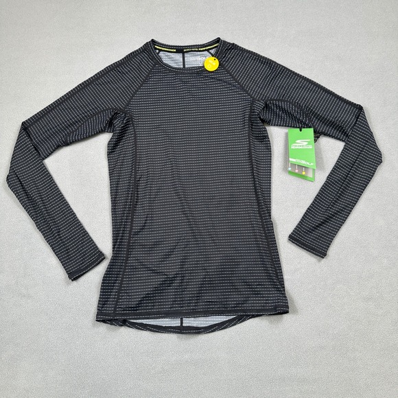 Skechers Tops - NWT Skechers Go Golf Shirt Womens XS Black Layer Top Stripe Long Sleeve UPF 25